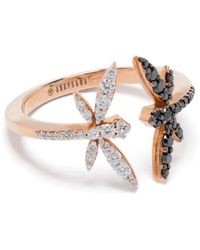 Anapsara - 18kt Goldring mit Libellenmotiv und Diamant - Lyst