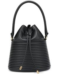 POTAMY - Drawstring Ribbed Leather Bucket Bag - Lyst