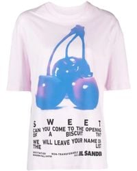 Jil Sander - Graphic-Print Cotton T-Shirt - Lyst