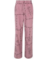 Honor The Gift - Barbwire-print Corduroy Trousers - Lyst