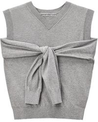 Alexander Wang - Wrapped V-Neck Sweater Vest - Lyst