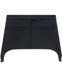 Courreges - Black Miniskirt With Suspenders - Lyst