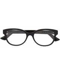 Gucci - Round-Frame Logo-Plaque Glasses - Lyst