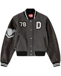 DIESEL - L-Real Patch-Detail Bomber Jacket - Lyst