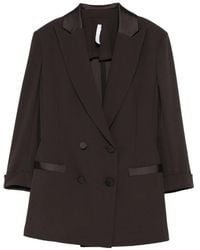 Imperial - Double-Breasted Three-Quarter Sleeve Blazer - Lyst