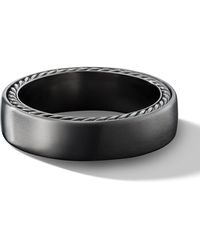 David Yurman Ring aus Sterlingsilber und Titan 6mm - Mettallic