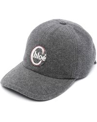 Chloé - Logo-embroidered Cashmere-blend Cap - Lyst