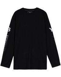 Y-3 - X Mercedes Chaos Logo T-Shirt Met Lange Mouwen - Lyst