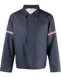 Thom Browne - Signature-stripe Detail Shirt Jacket - Lyst