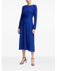 Joseph Ribkoff - Long-Sleeve Draped Midi Dress - Lyst