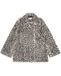 Ganni - Jacke Aus Faux Fur - Lyst