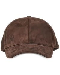 Emporio Armani - Suede Logo-Embroidered Baseball Cap - Lyst