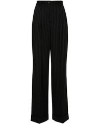 Dolce & Gabbana - Pinstriped Wide-Leg Trousers - Lyst