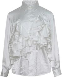 Comme des Garçons - Chemise Volantée À Fini Satiné - Lyst