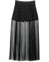 Twinset - Bouclé Plumetis-Motif Skirt - Lyst