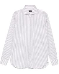 ZEGNA - Vertical-Stripe Long-Sleeve Shirt - Lyst