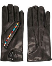 Paul Smith - Stripe-detail Leather Gloves - Lyst