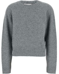 Allude - Jersey de canalé con cuello redondo - Lyst
