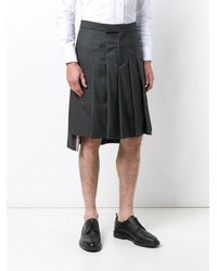 Thom Browne - Classic-Rise Pleated Skirt - Lyst