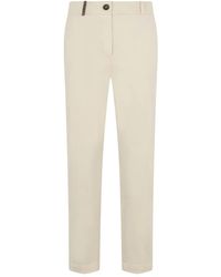 Peserico - Button Zip Trousers - Lyst