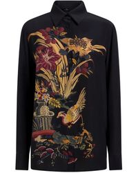 Etro - Printed Silk Shirt - Lyst