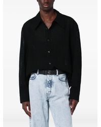 Séfr - Wes Shirt Perforated Long-Sleeve Shirt - Lyst