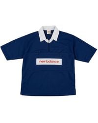New Balance - Logo Detail Polo Shirt - Lyst