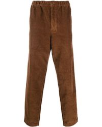 KENZO - Logo-patch Tapered Corduroy Trousers - Lyst