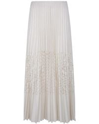 Aviu - Pleated Pattern Maxi Skirt - Lyst