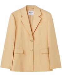 Jil Sander - Blazer En Crêpe À Simple Boutonnage - Lyst