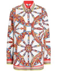 Dolce & Gabbana - Carretto-Print Poplin Shirt - Lyst