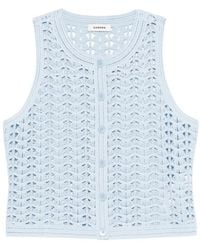 Sandro - Beaded Crochet Top - Lyst
