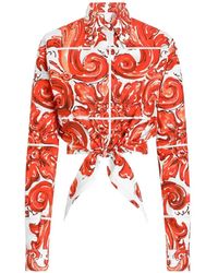 Dolce & Gabbana - Dolce & Gabbana Majolica Print Shirt - Lyst