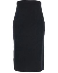 Semicouture - Zip-Fastening Midi Skirt - Lyst