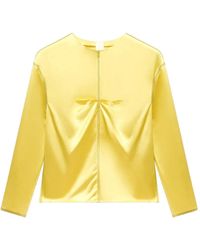 Marni - Satin Top With Contrast Stitching - Lyst
