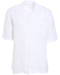 120% Lino - Short-Sleeve Linen Shirt - Lyst