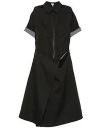 Loewe - Cotton And Silk Long Dress - Lyst