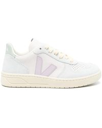 Veja - V-10 Chromefree Leather Sneakers - Lyst