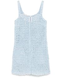 Stella McCartney - Bouclé Denim Mini Dress - Lyst
