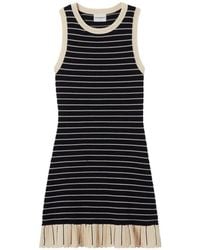 Claudie Pierlot - Robe En Maille À Bordure Rayée - Lyst