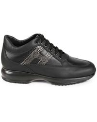 Hogan - Interactive Streamlined Calf Leather Panel Sneakers - Lyst