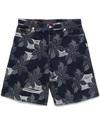 Gucci - Jacquard Denim Shorts - Lyst
