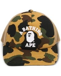 A Bathing Ape - Mesh-Baseballkappe mit Camouflage-Print - Lyst
