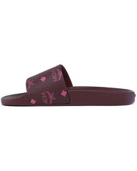 MCM - Monogram-Print Slides - Lyst