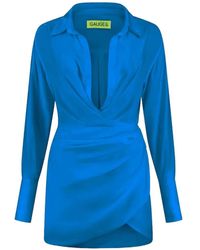 GAUGE81 - Naha Wrap-Style Mini Dress - Lyst