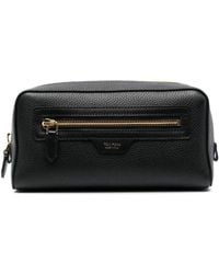Tom Ford - Trousse De Toilette En Cuir Grainé À Logo Imprimé - Lyst