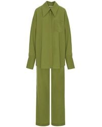 CuAnna - Pointed-Collar Wide-Leg Suit - Lyst