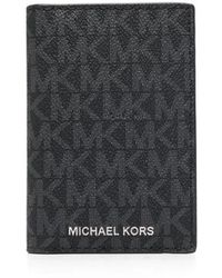 Michael Kors - Monogram-Print Leather Cardholder - Lyst