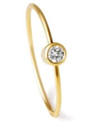 Shihara - 18Kt One-Stone 01 Gelbgoldcreole Mit Diamanten - Lyst