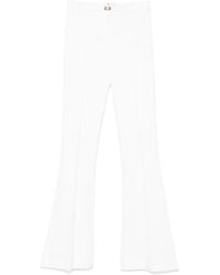 Elisabetta Franchi - Crêpe Flared Broek - Lyst
